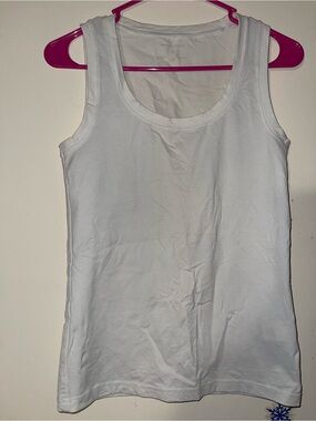 banana republic Stretchy nylon scoop neck tank top Size S Bone Color